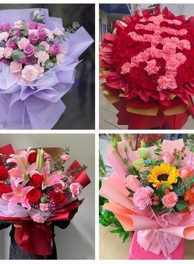 武威市凉州区民勤古浪天祝县同城鲜花店38节送长辈女士康乃馨百合