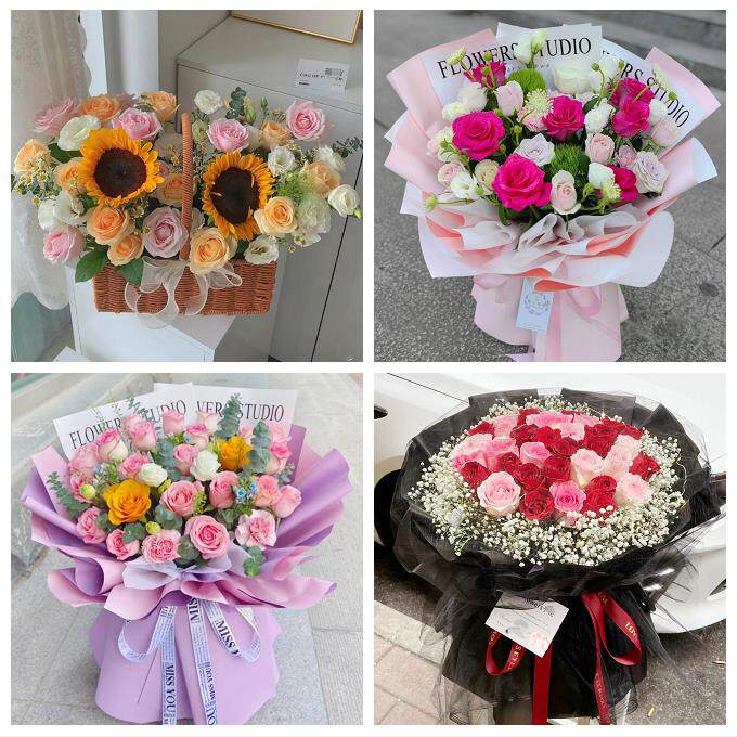 送曲靖市富源县会泽县宣威市花店同城送男女友领导玫瑰混搭鲜花束