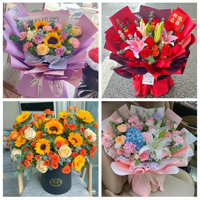 德州市临邑齐河县平原夏津县鲜花店同城送女朋友玫瑰混搭生日花束