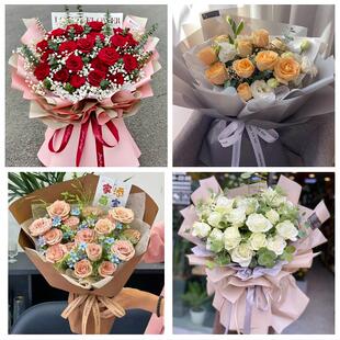 上海市浦东新区航头祝桥泥城镇同城鲜花店订33朵玫瑰送情人女朋友