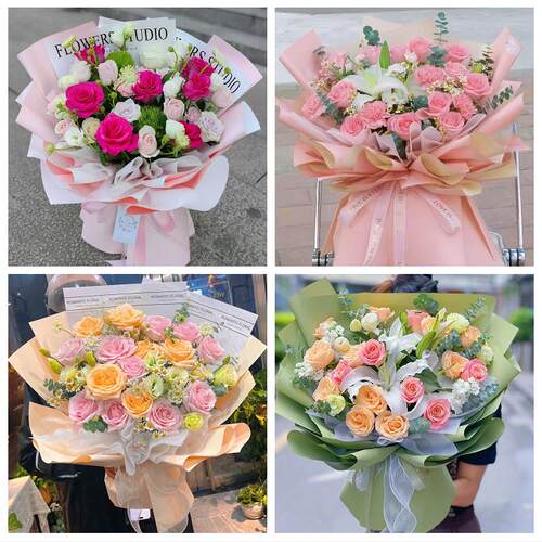 迪庆州香格里拉市德钦维西县花店同城送男女友领导玫瑰混搭鲜花束