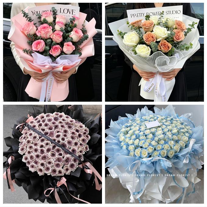 天津市南开区向阳路嘉陵道街道同城鲜花店七夕玫瑰送老婆女友生日
