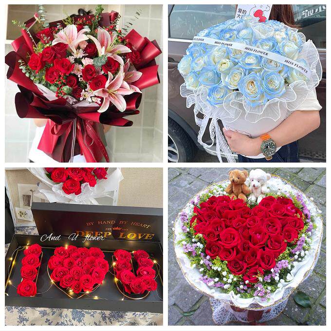 云南曲靖市富源县会泽县宣威市同城鲜花店订33朵玫瑰送情人女朋友