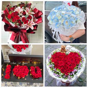 云南曲靖市富源县会泽县宣威市同城鲜花店订33朵玫瑰送情人女朋友