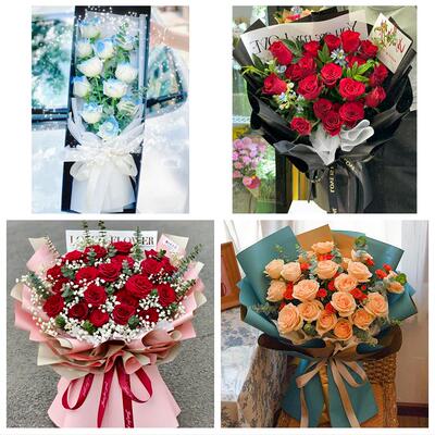 上海宝山区罗店大场杨行月浦镇同城鲜花店订33朵玫瑰送情人女朋友