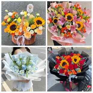 定西市渭源县临洮县漳县岷县同城鲜花店父亲节向日葵花束男士生日