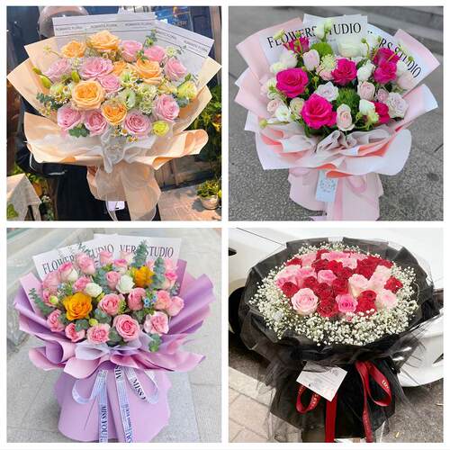 送许昌市魏都区许昌县鄢陵县花店同城送男女友领导玫瑰混搭鲜花束