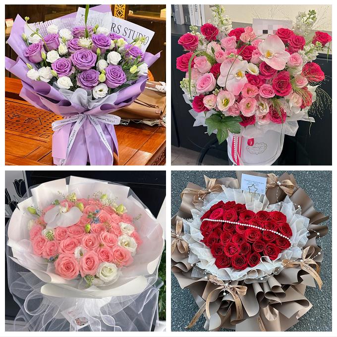 长治屯留平顺黎城壶关长子县鲜花店卡布碎冰蓝紫玫瑰花束同城配送