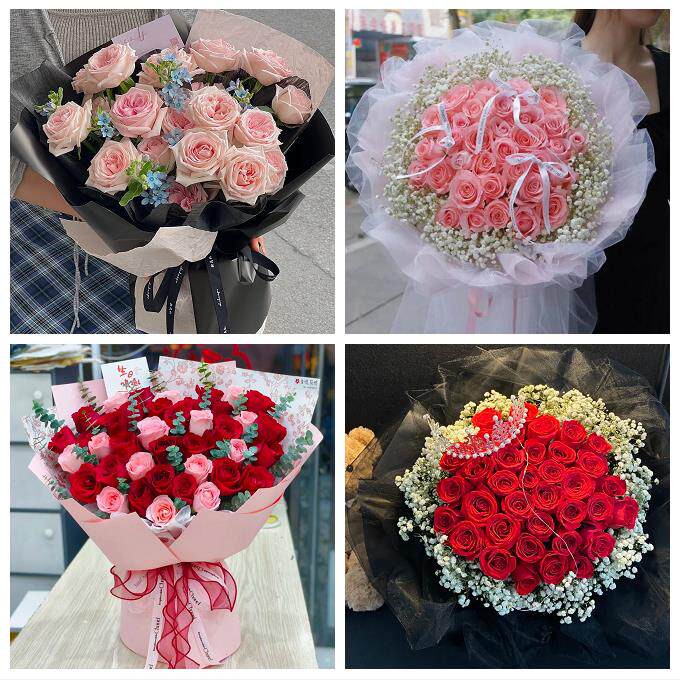湖北武汉市洪山江夏黄陂新洲区同城花店情人节送女友老婆玫瑰鲜花