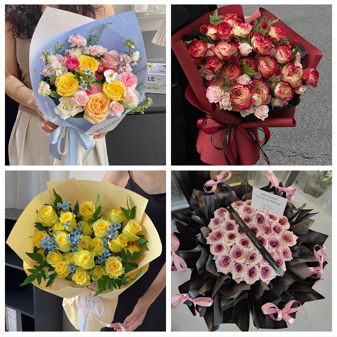 开封市龙亭顺河回族区鼓楼区鲜花店卡布碎冰蓝紫玫瑰花束同城配送