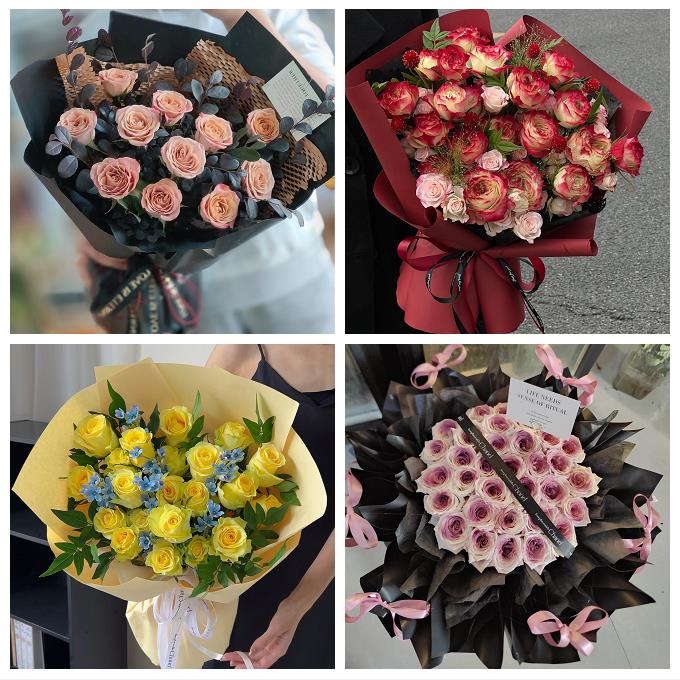 送丹东市宽甸县东港市凤城市鲜花店卡布碎冰蓝紫玫瑰花束同城配送