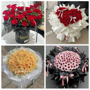 庆阳市合水正宁县宁县镇原县花店同城配送女友生日情人节玫瑰花束