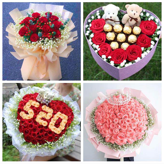 女神节订红玫瑰唐山市乐亭迁西玉田县唐海县同城鲜花店送女友老婆