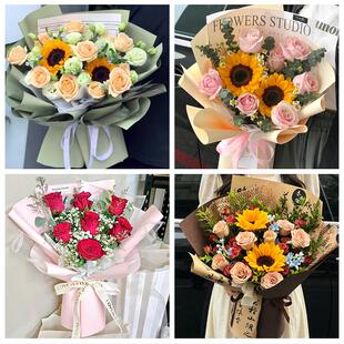 唐山市曹妃甸区遵化市迁安市同城鲜花店父亲节向日葵花束男士生日