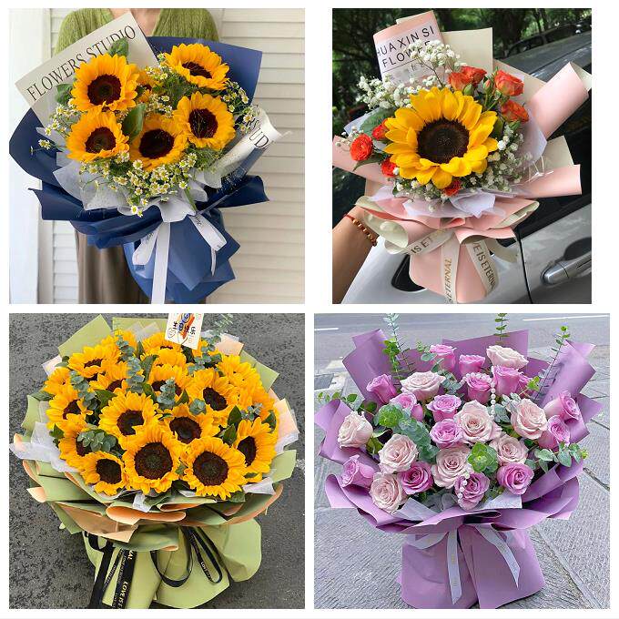 甘肃定西市渭源临洮县漳县岷县同城鲜花店向日葵玫瑰混搭生日花束