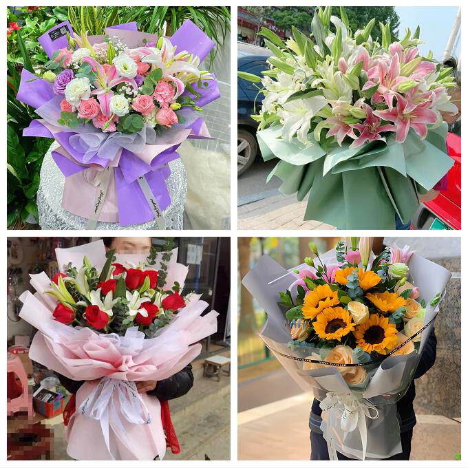 送湖南娄底市冷水江市涟源市鲜花店同城配送老婆香水百合玫瑰花束