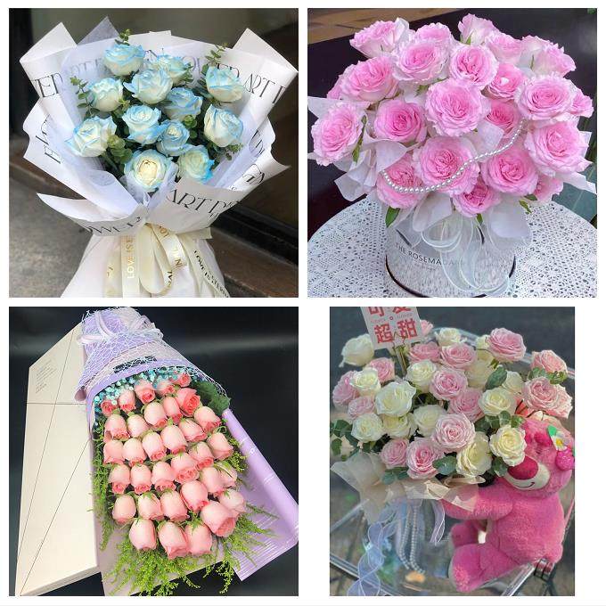 江苏南通市如东启东如皋海门市鲜花店同城配送媳妇女友圣诞节玫瑰