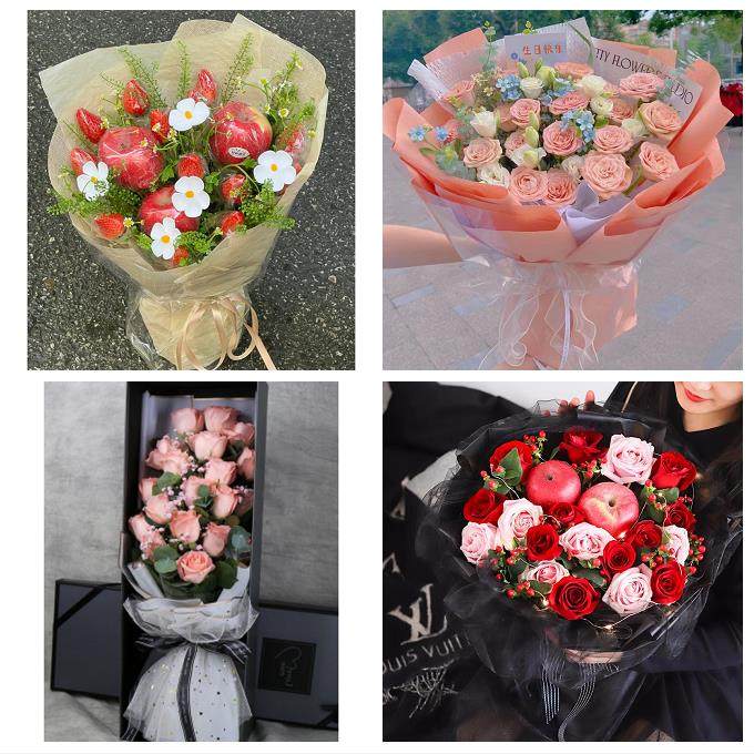 江门市蓬江江海新会区台山市同城鲜花店送女友平安夜圣诞玫瑰礼盒