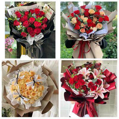 上海宝山区罗泾顾村高境庙行镇同城鲜花店订33朵玫瑰送情人女朋友