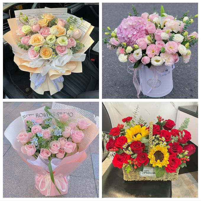 恩施州恩施市利川建始巴东县鲜花店同城送女朋友玫瑰混搭生日花束