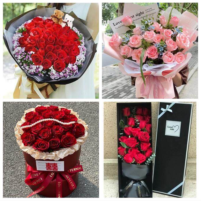 云南昆明市禄劝县寻甸县安宁市鲜花店同城配送媳妇女友圣诞节玫瑰