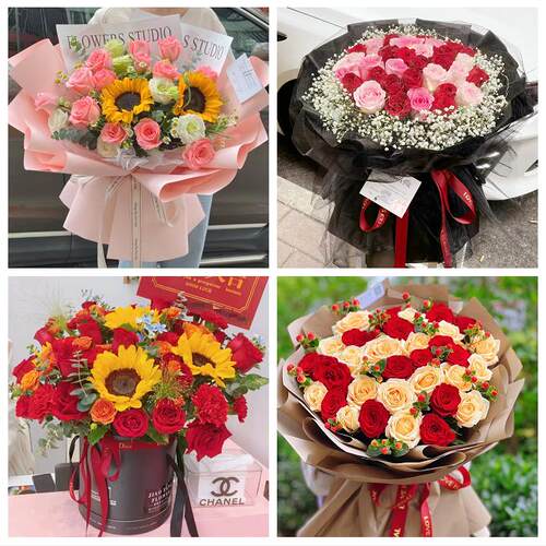 上海市黄浦区半淞园路小东门花店同城送男女友领导玫瑰混搭鲜花束