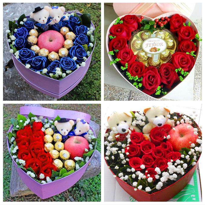 上海市奉贤区金汇四团青村镇鲜花店同城配送平安夜圣诞节玫瑰礼盒