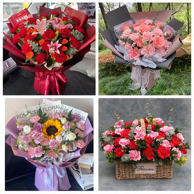 永州市东安双牌县道县江永县同城鲜花店38节送长辈女士康乃馨百合