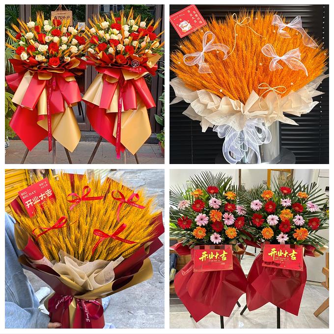 送昆明市宜良县石林县嵩明县同城花店送朋友新店鲜花大麦开业花篮