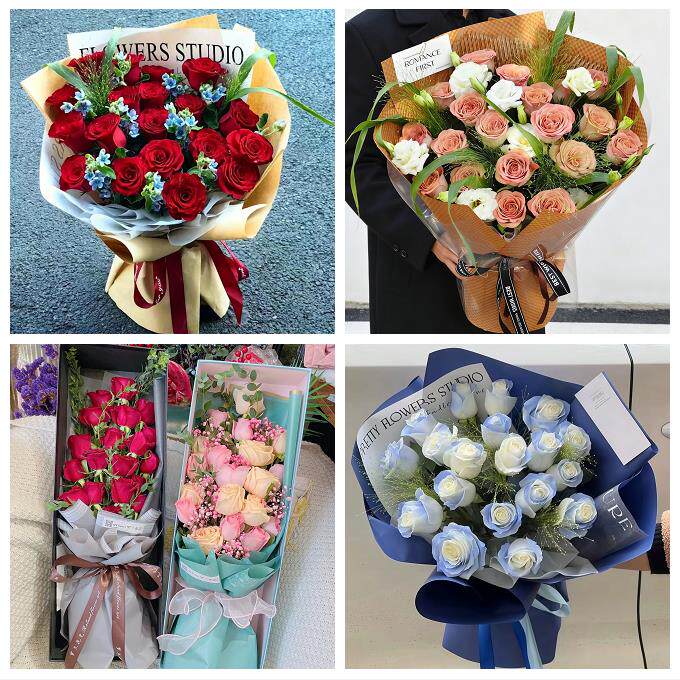 四川雅安市雨城区名山区荥经县鲜花店同城配送女神节玫瑰花束礼盒