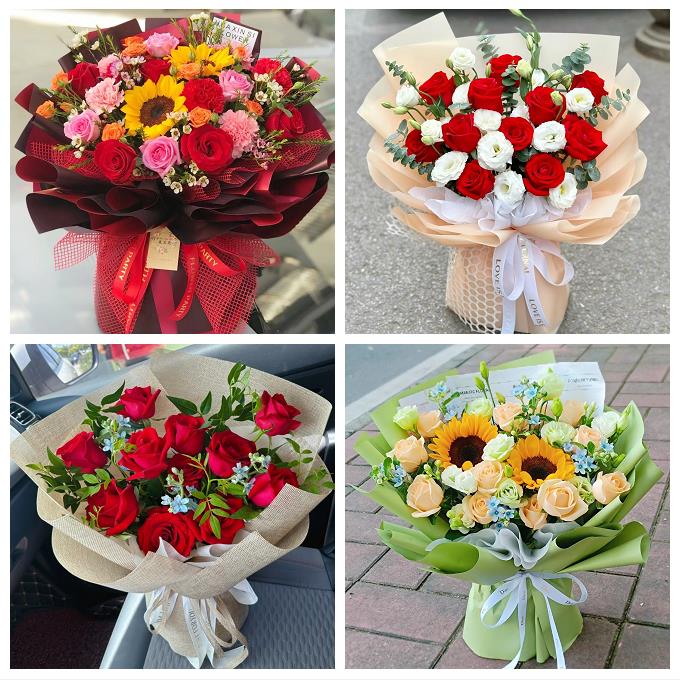 南平市邵武市武夷山市建瓯市鲜花店同城送女朋友玫瑰混搭生日花束