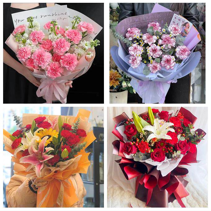 康乃馨百合玫瑰花束送长辈四平市伊通县公主岭市双辽市同城鲜花店