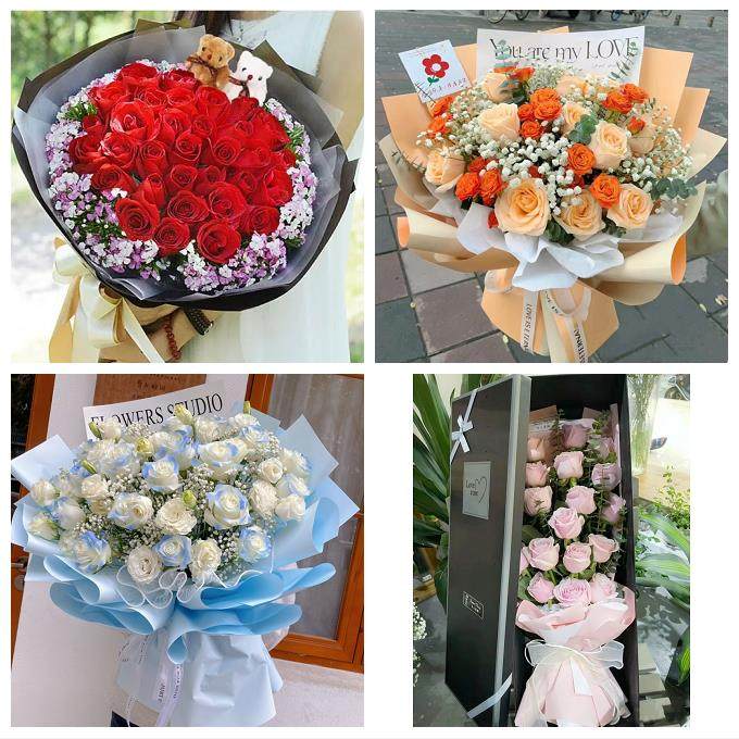 云南昆明市东川区呈贡区晋宁区鲜花店同城配送媳妇女友圣诞节玫瑰