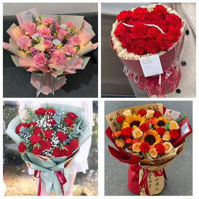九江市彭泽县瑞昌市共青城市同城鲜花店订38妇女节康乃馨百合花束