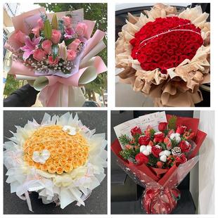 安徽合肥市包河区长丰县肥东县同城鲜花店玫瑰草莓花束送女友闺蜜