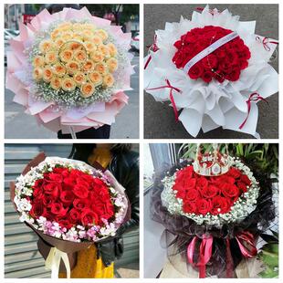 送曲靖市富源县会泽县宣威市鲜花店同城送女朋友闺蜜女神节红玫瑰