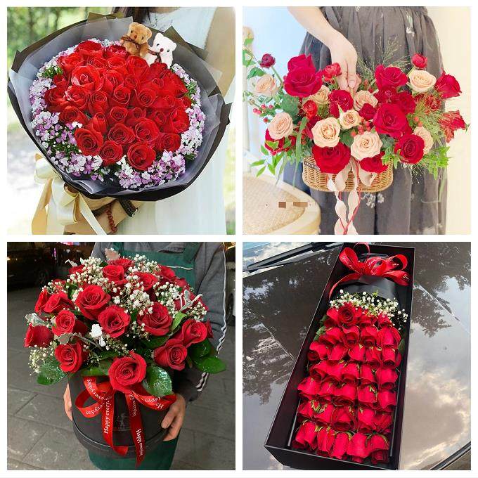 云南昭通市昭阳区鲁甸县巧家县鲜花店同城配送媳妇女友圣诞节玫瑰