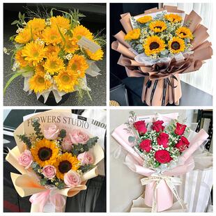 景德镇昌江珠山区浮梁乐平市同城鲜花店父亲节向日葵花束男士生日