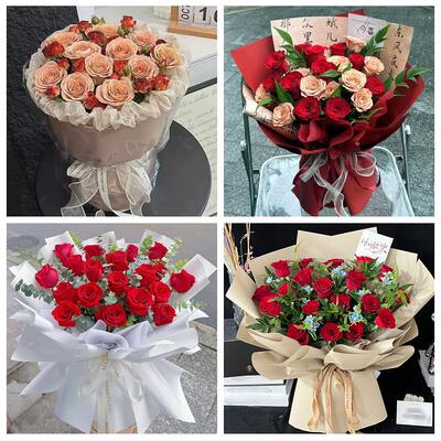 北京朝阳三里屯左家庄香河园花店同城配送女友生日情人节玫瑰花束