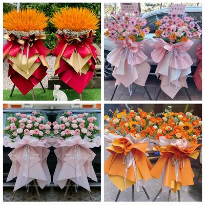 上海市青浦区夏阳盈浦香花桥同城鲜花店新店开业大麦花篮公司乔迁