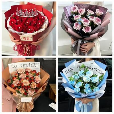 云南红河州红河金平绿春河口县鲜花店同城配送女友七夕情人节玫瑰