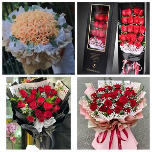 江西吉安市吉水峡江新干永丰县同城鲜花店订33朵玫瑰送情人女朋友