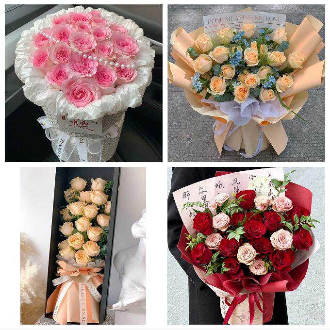 广东省东莞市东城南城万江莞城鲜花店同城配送女神节玫瑰花束礼盒