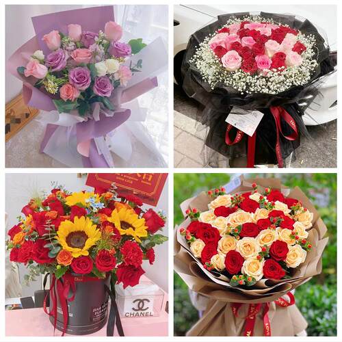 郑州市中原区二七管城金水区花店同城送男女友领导玫瑰混搭鲜花束