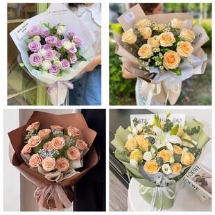 库尔勒市轮台且末县和静博湖县鲜花店同城配送女神节玫瑰花束礼盒