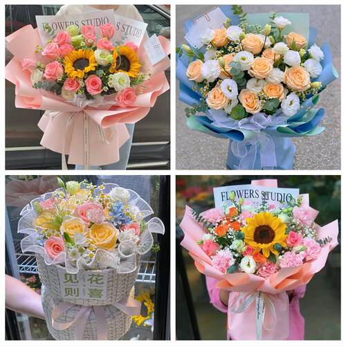 大庆市萨尔图龙凤区让胡路区花店同城送男女友领导玫瑰混搭鲜花束