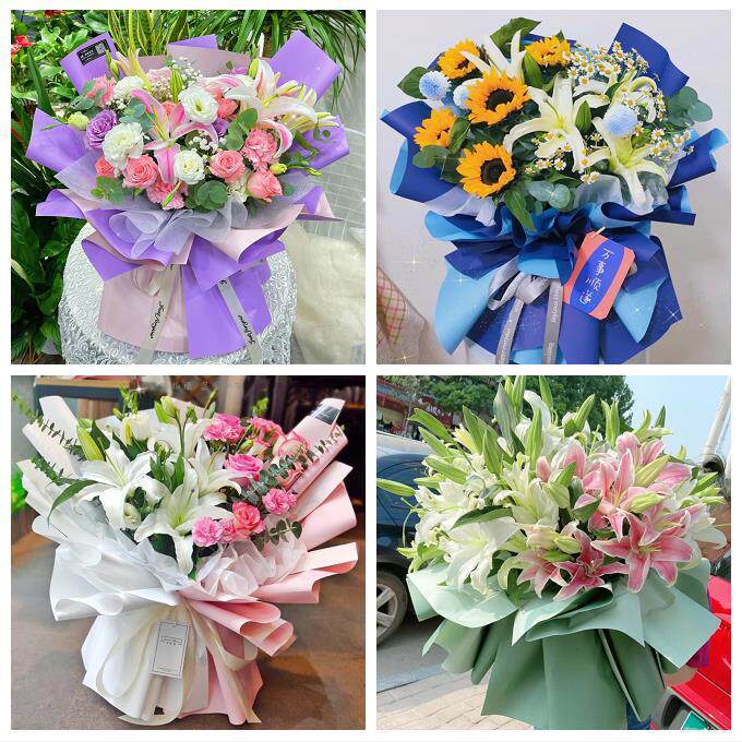 怀化市溆浦会同县麻阳新晃县鲜花店同城配送老婆香水百合玫瑰花束