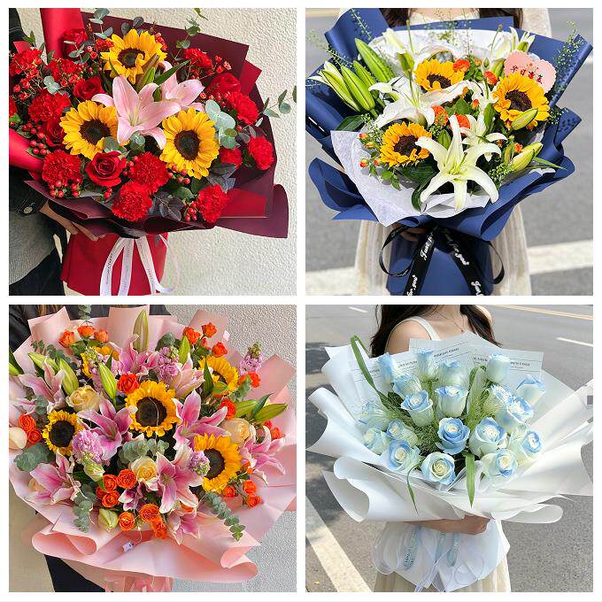 防城港港口防城区上思县东兴同城鲜花店父亲节向日葵花束男士生日
