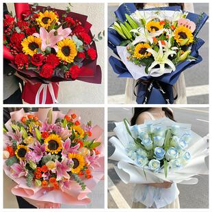 防城港港口防城区上思县东兴同城鲜花店父亲节向日葵花束男士生日