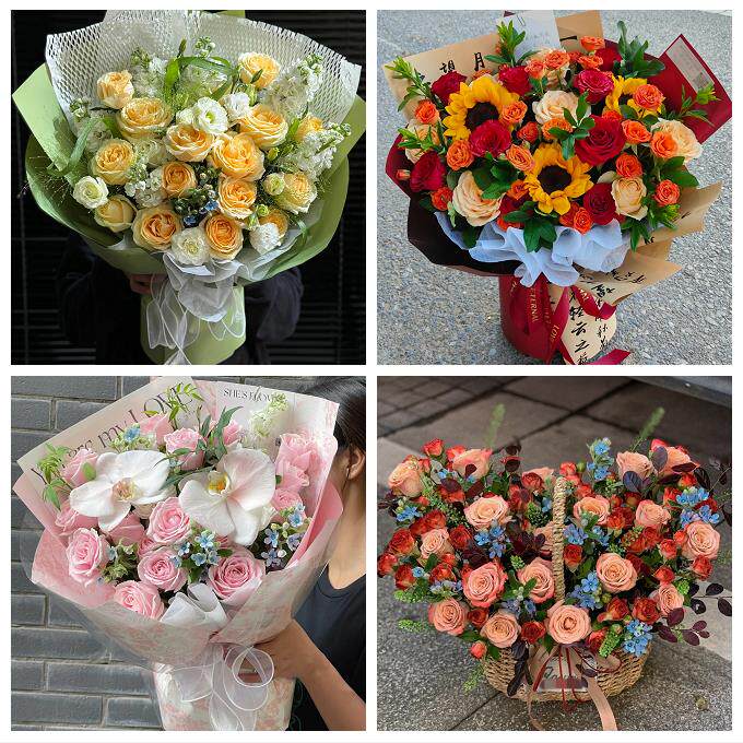 连云港市东海县灌云县灌南县同城鲜花店订玫瑰向日葵混搭生日花束